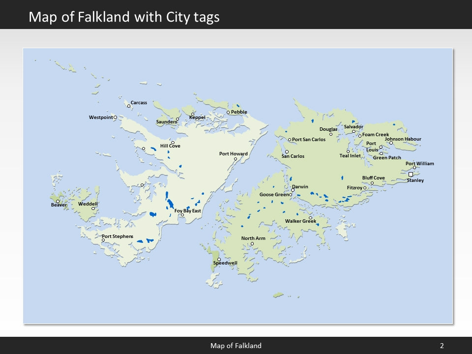 powerpoint map falkland islands