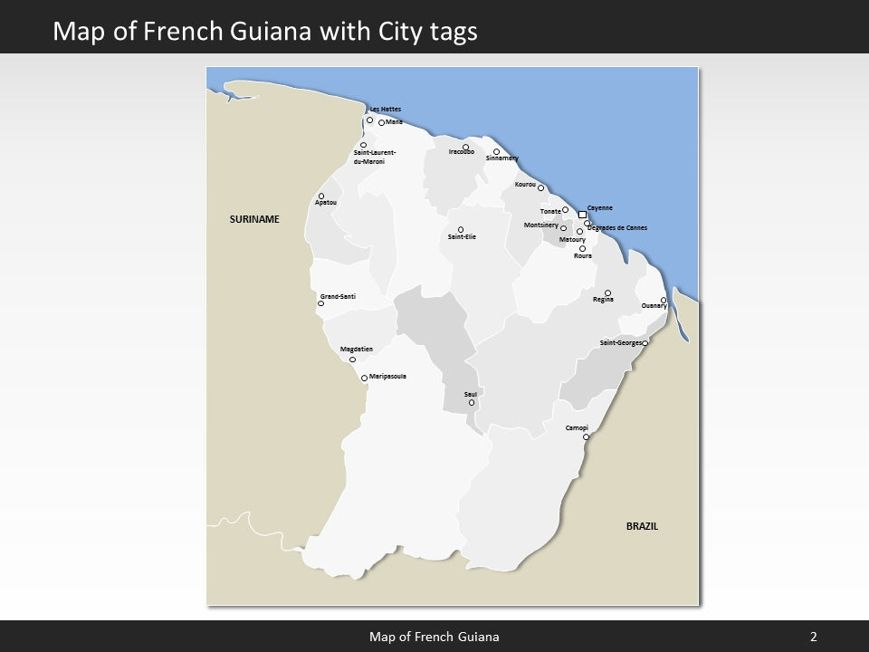 powerpoint map french guyana