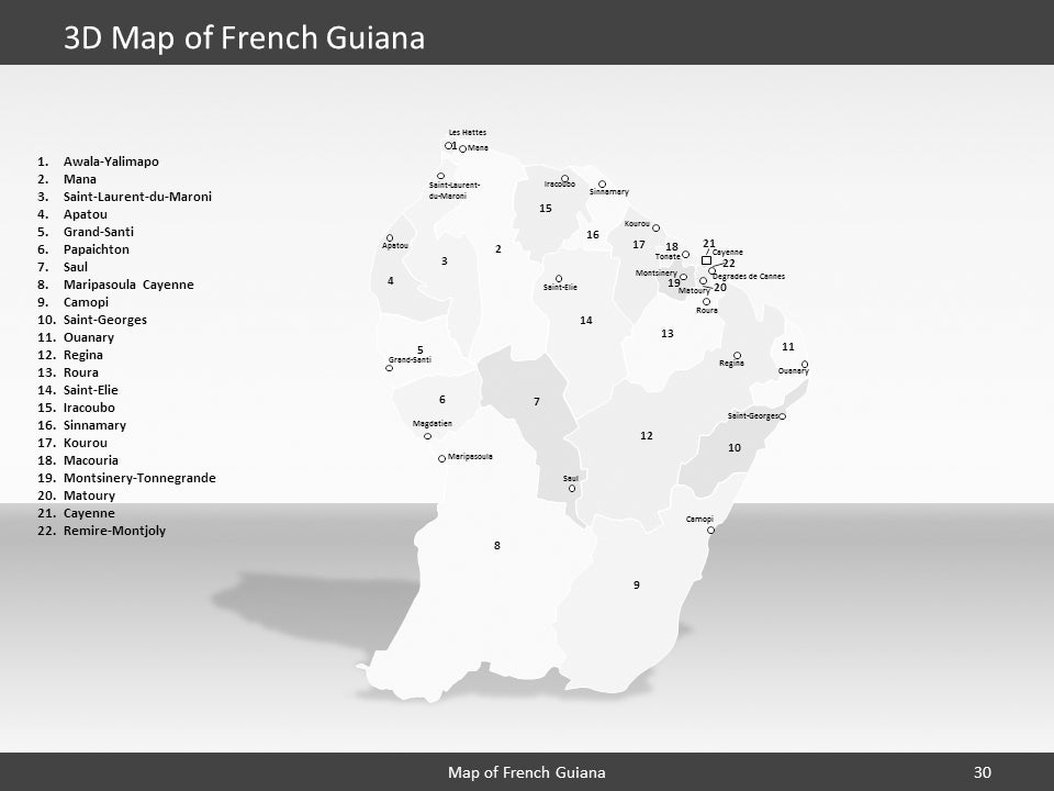 powerpoint map french guyana