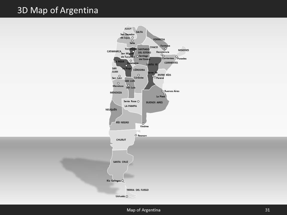 powerpoint map argentina
