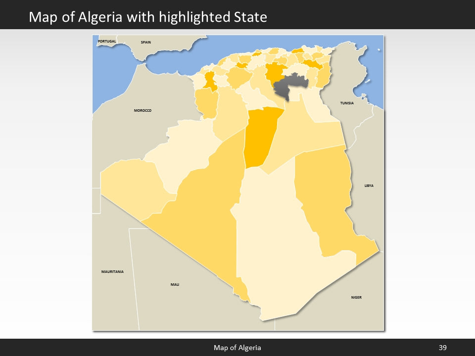 powerpoint map algeria