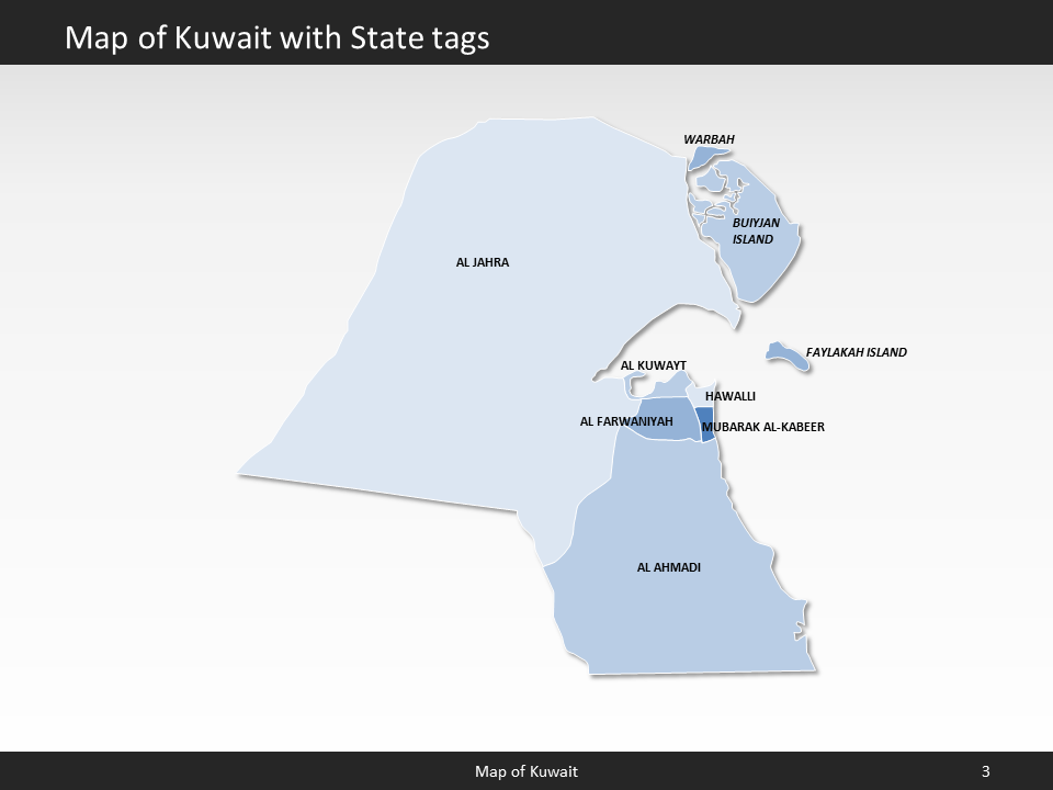 powerpoint map kuwait