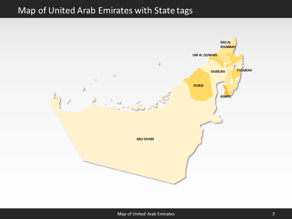 powerpoint map united arab emirates