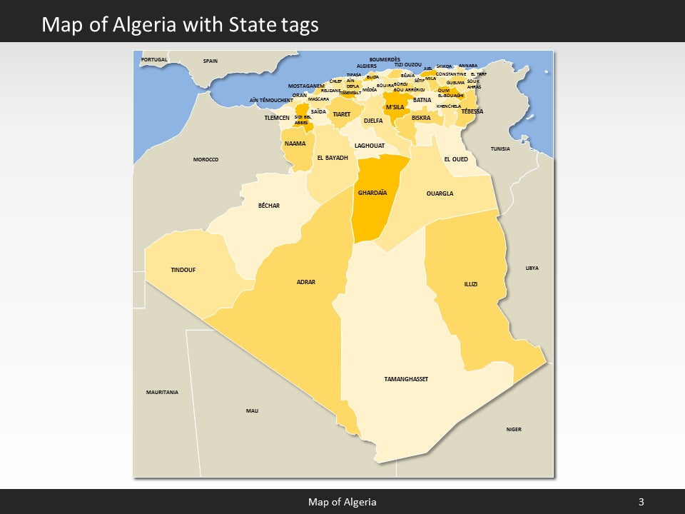 powerpoint map algeria