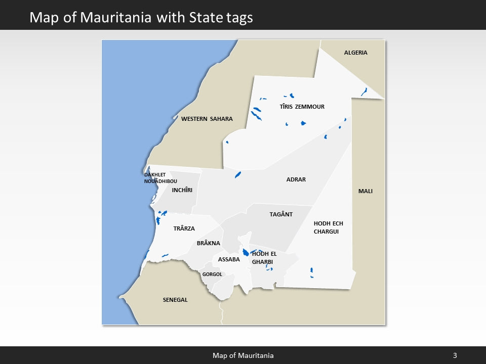 powerpoint map mauritania