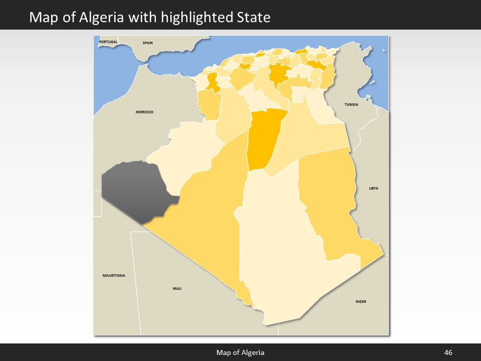 powerpoint map algeria