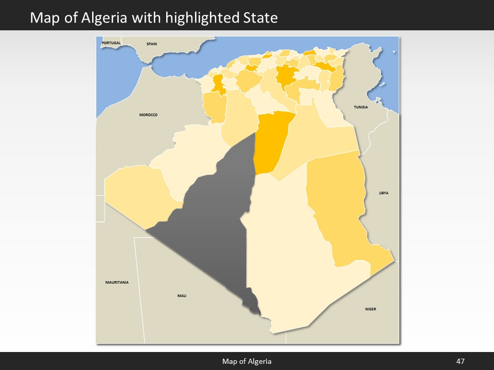 powerpoint map algeria