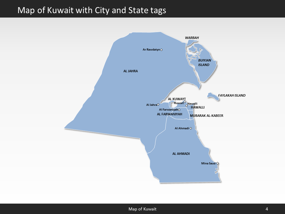 powerpoint map kuwait
