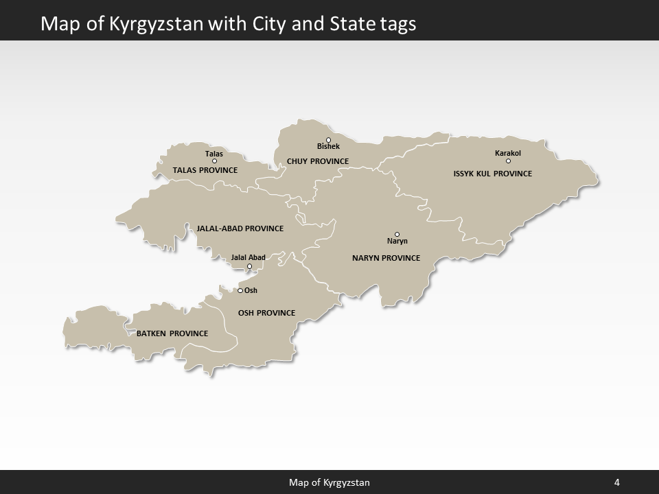 powerpoint map kyrgyzstan