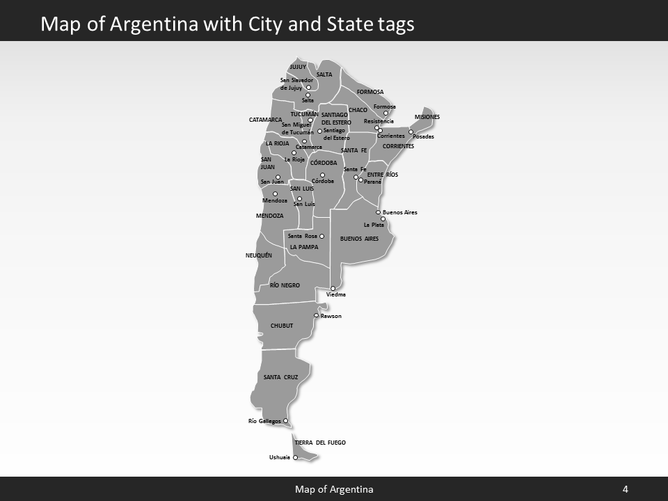 powerpoint map argentina