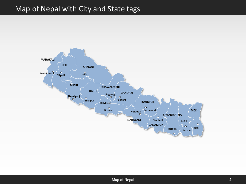 powerpoint map nepal