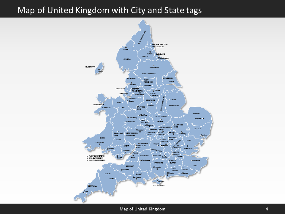 powerpoint map united kingdom