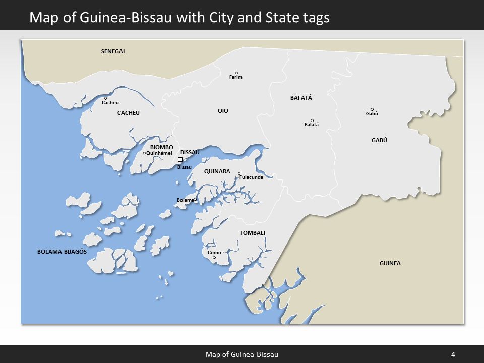 powerpoint map guinea-bissau