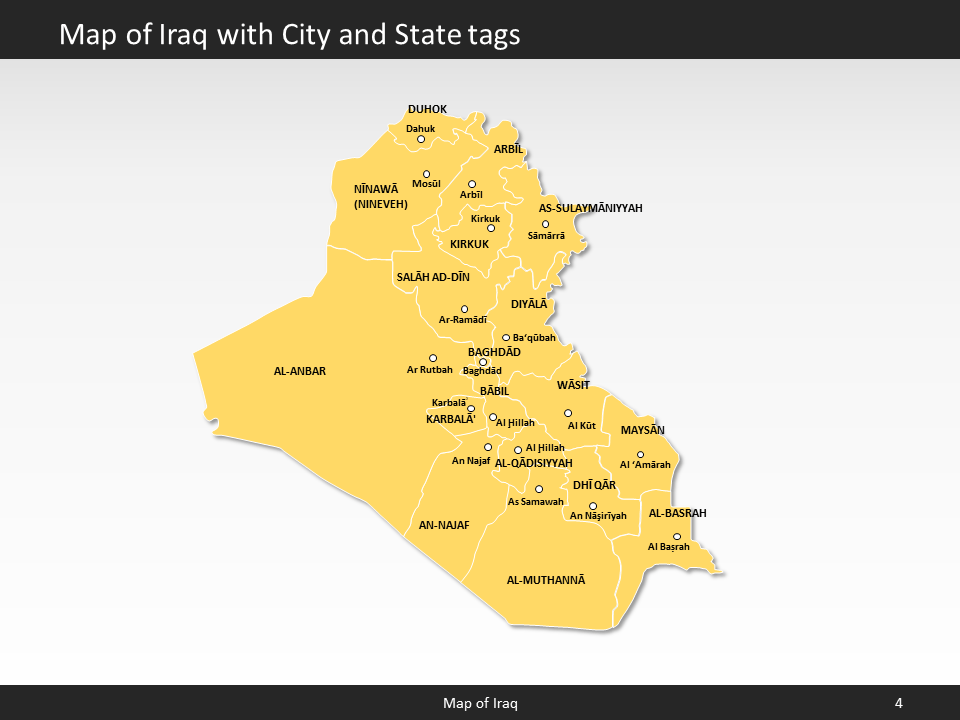powerpoint map iraq