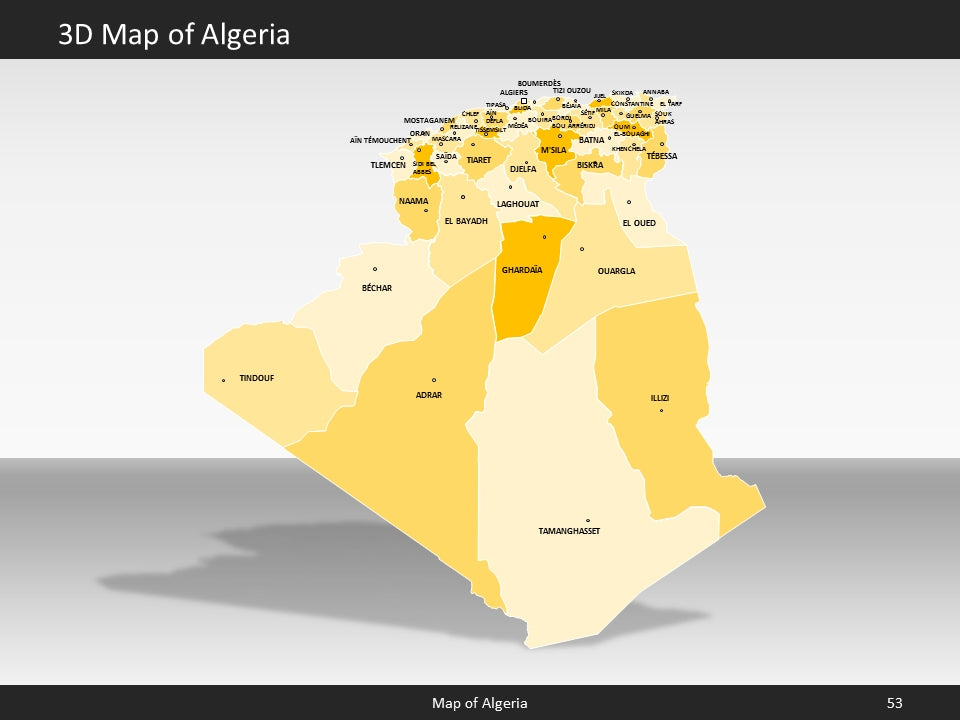 powerpoint map algeria
