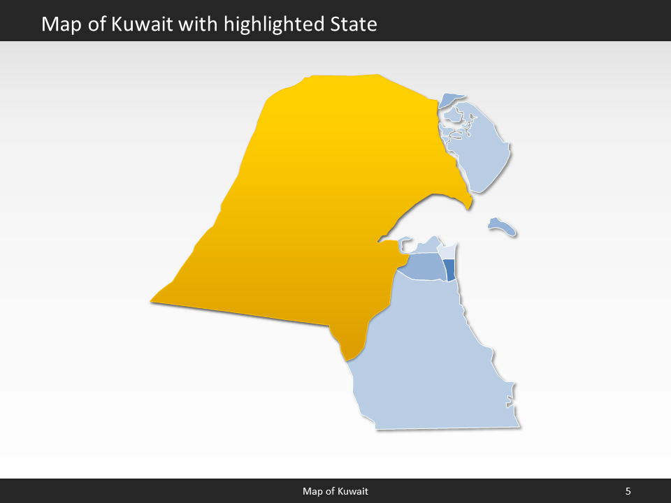 powerpoint map kuwait