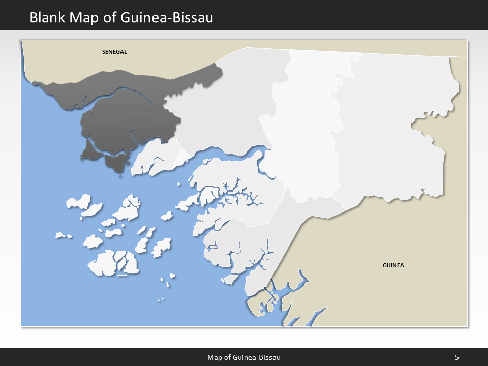powerpoint map guinea-bissau