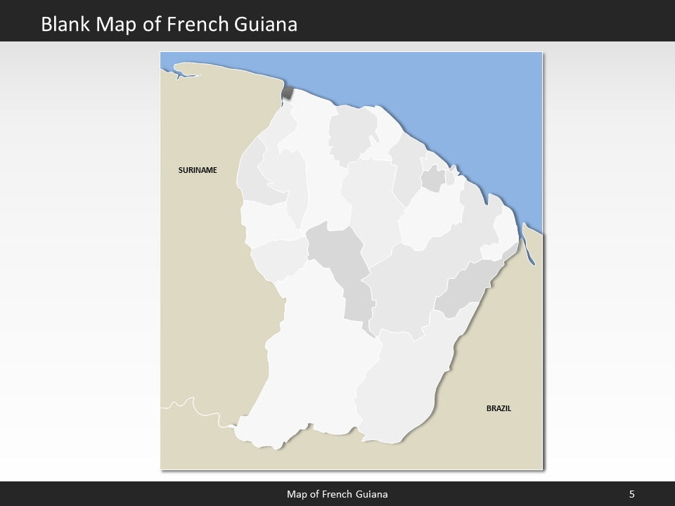powerpoint map french guyana