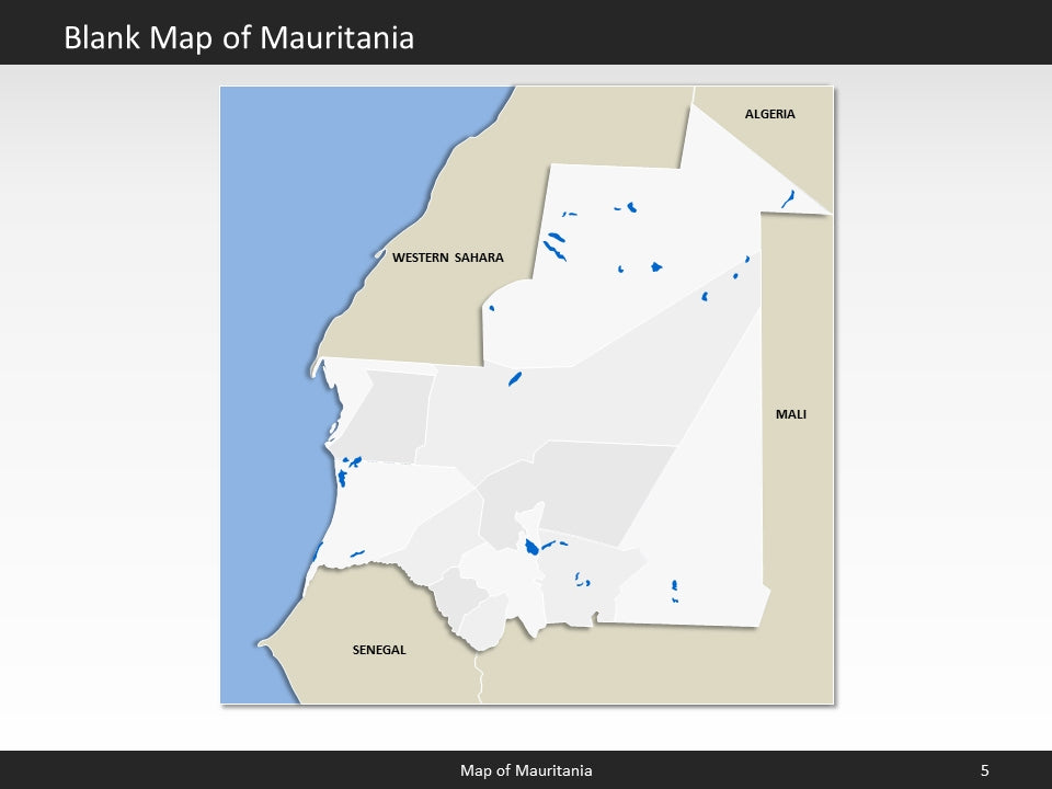 powerpoint map mauritania
