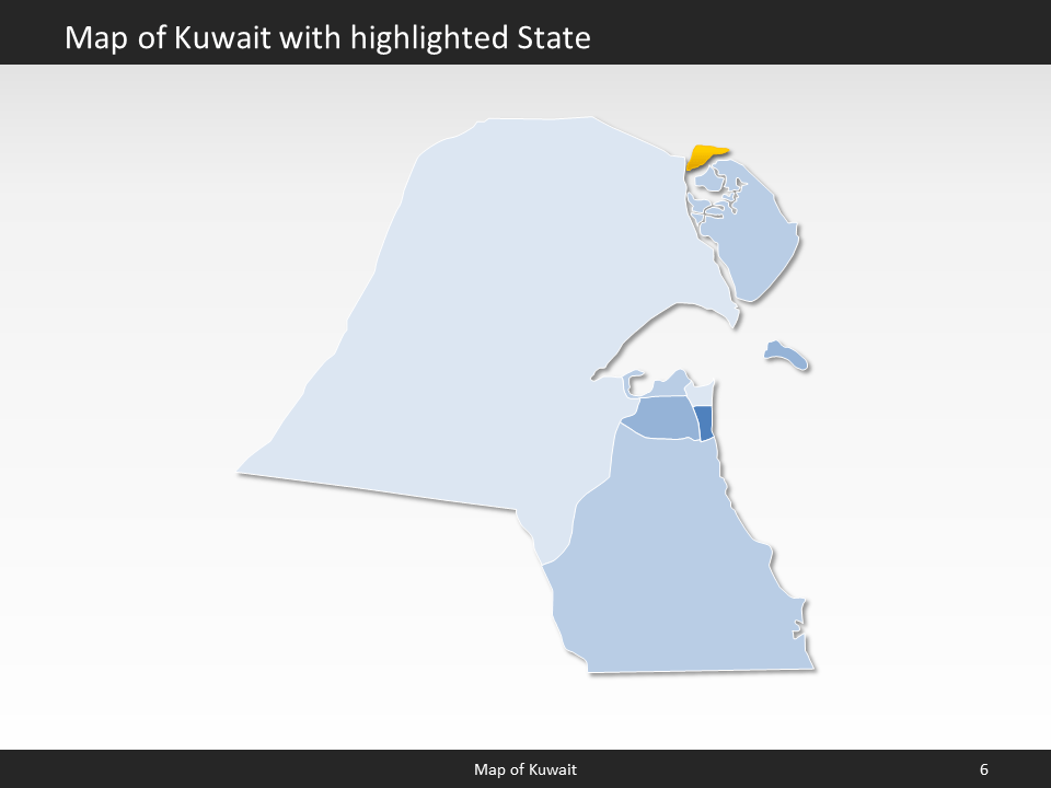 powerpoint map kuwait