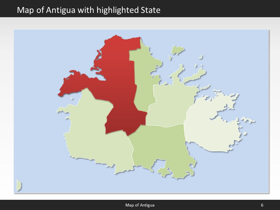 powerpoint map antigua and barbuda