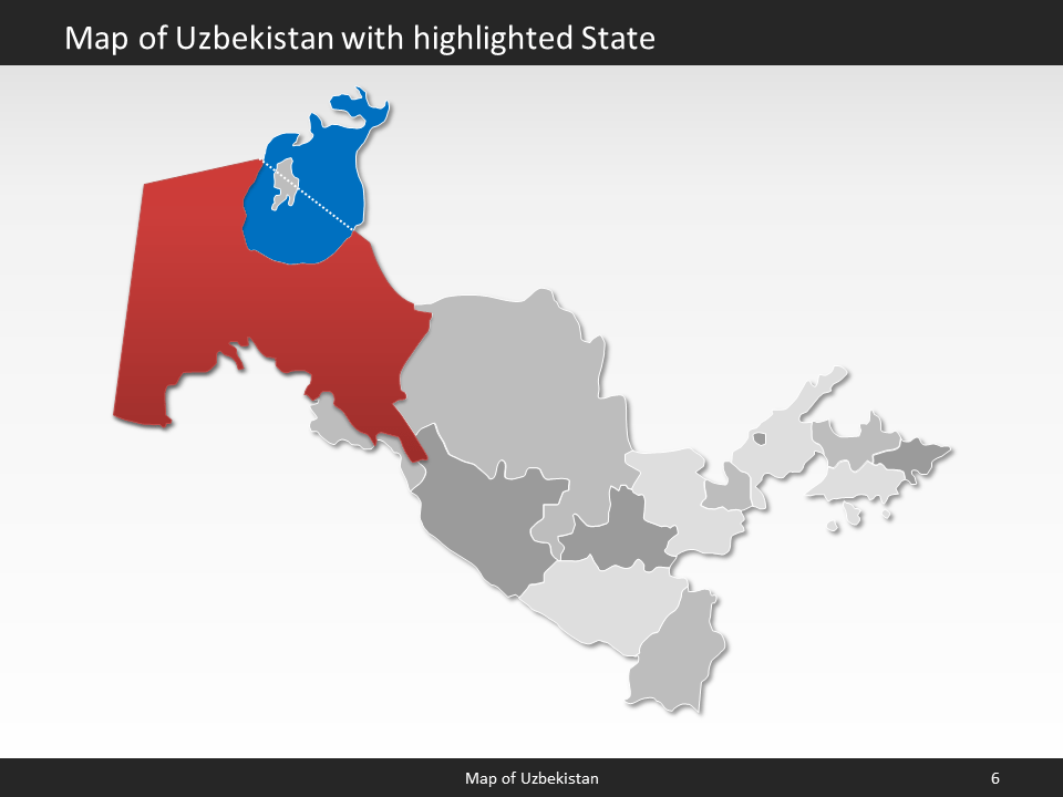 powerpoint map uzbekistan