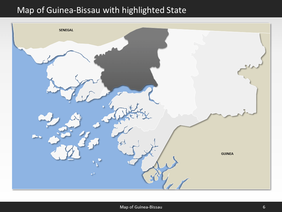 powerpoint map guinea-bissau