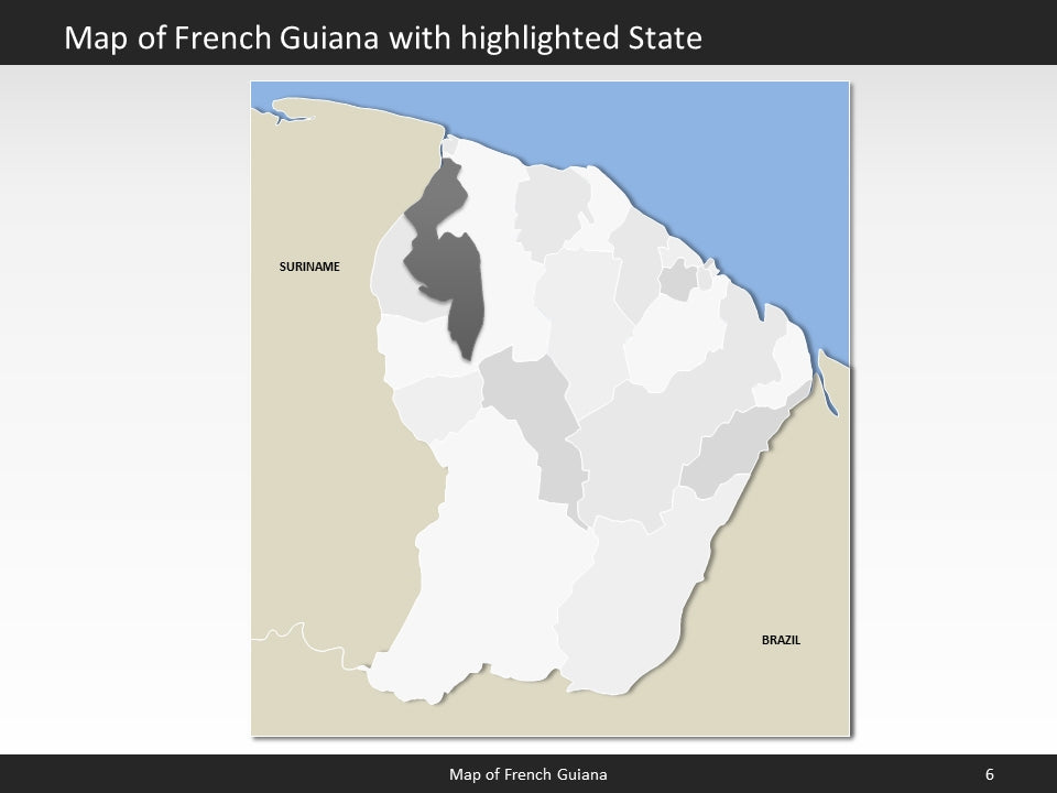 powerpoint map french guyana