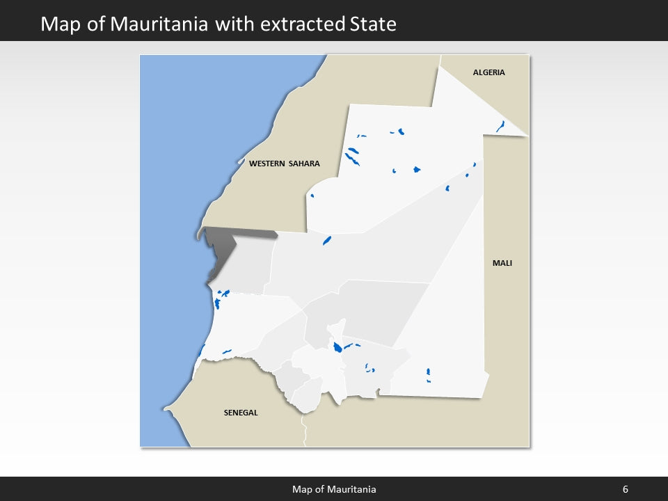 powerpoint map mauritania