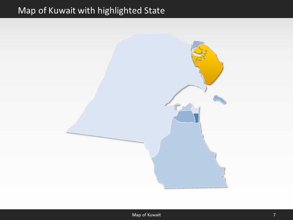 powerpoint map kuwait
