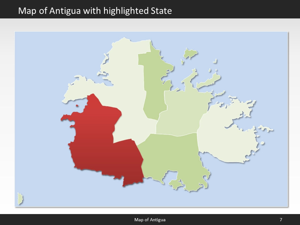 powerpoint map antigua and barbuda