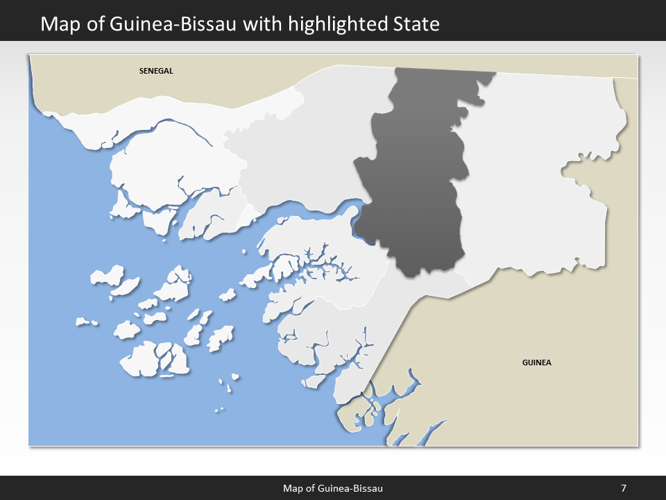 powerpoint map guinea-bissau