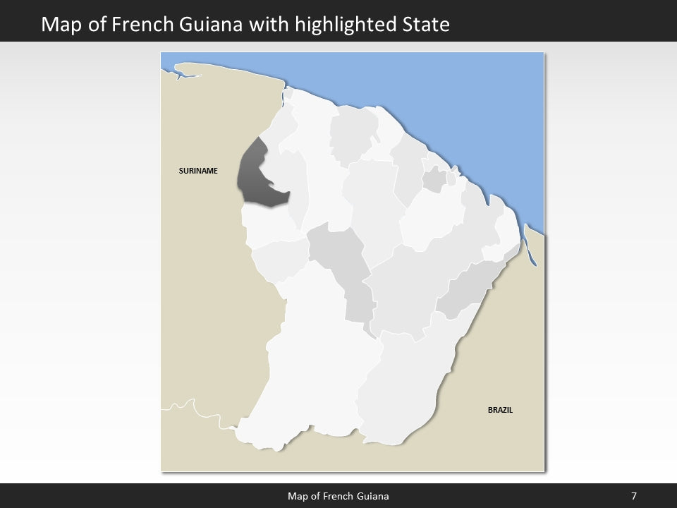 powerpoint map french guyana