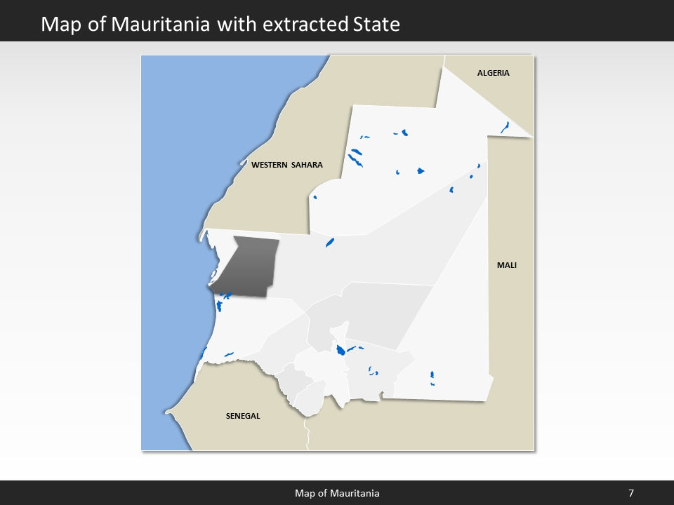 powerpoint map mauritania
