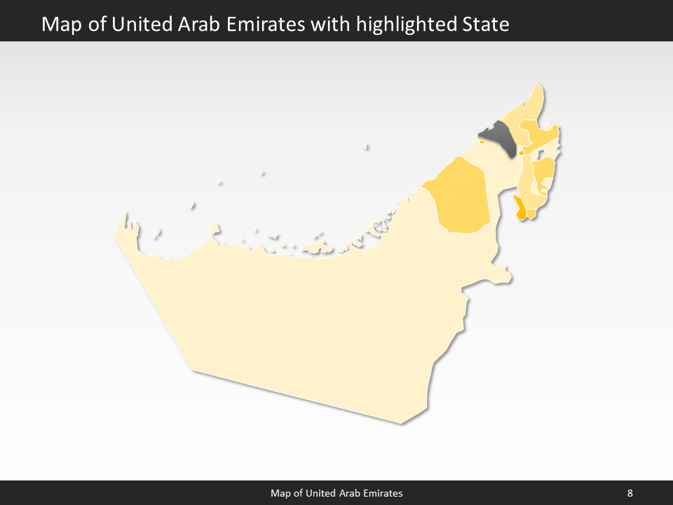 powerpoint map united arab emirates