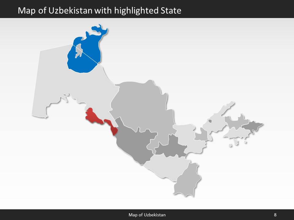 powerpoint map uzbekistan