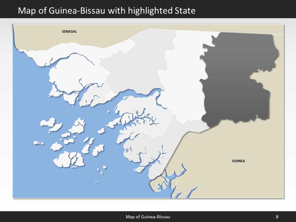 powerpoint map guinea-bissau