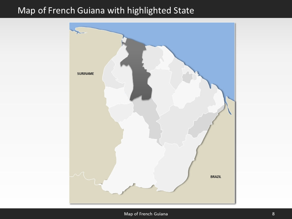 powerpoint map french guyana