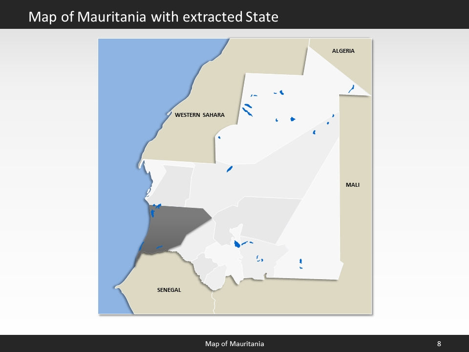 powerpoint map mauritania