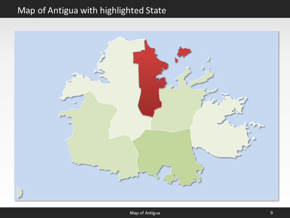 powerpoint map antigua and barbuda