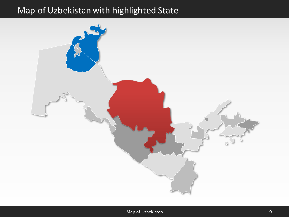 powerpoint map uzbekistan