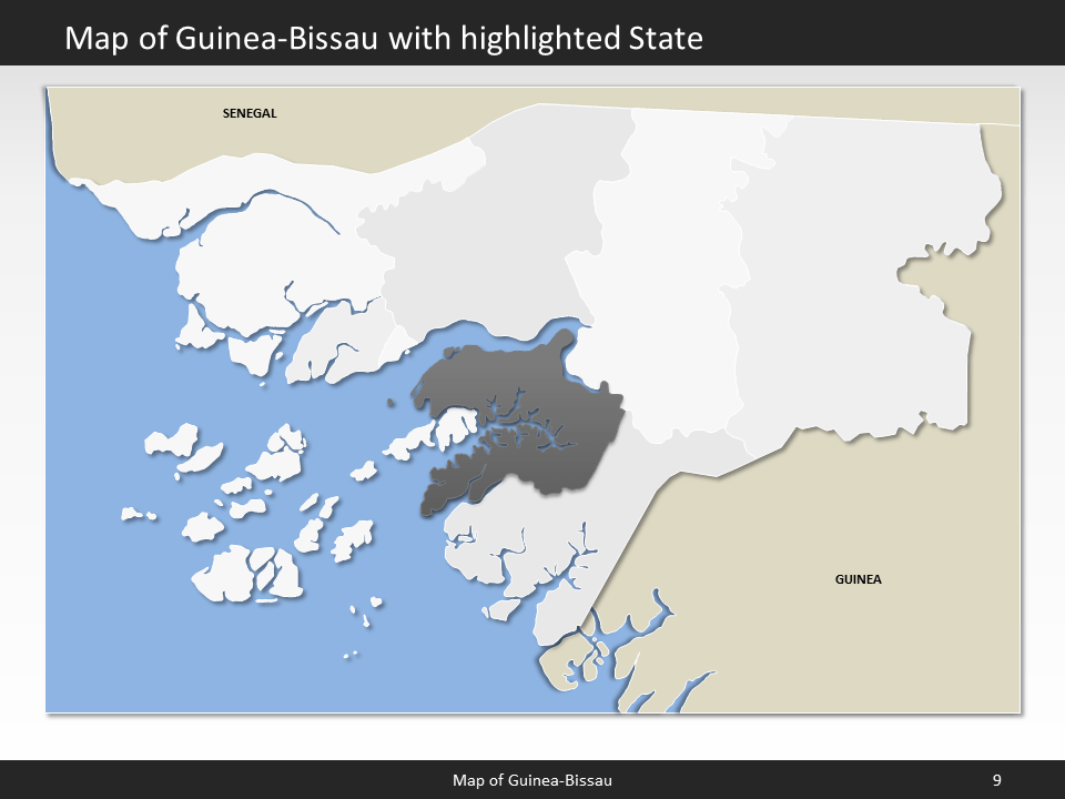 powerpoint map guinea-bissau