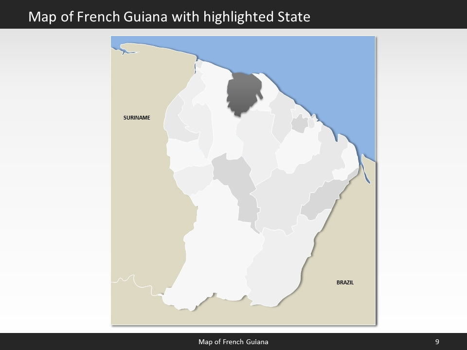 powerpoint map french guyana