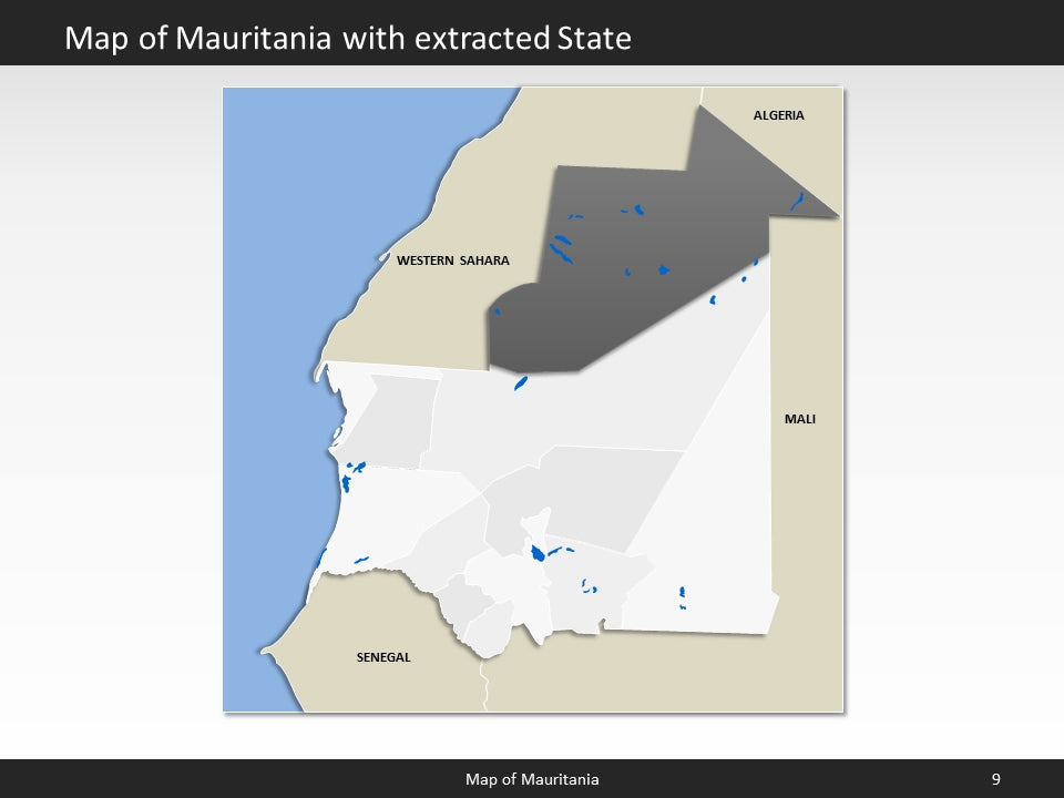 powerpoint map mauritania