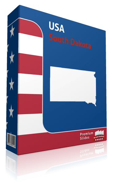 South Dakota County Map Template for PowerPoint
