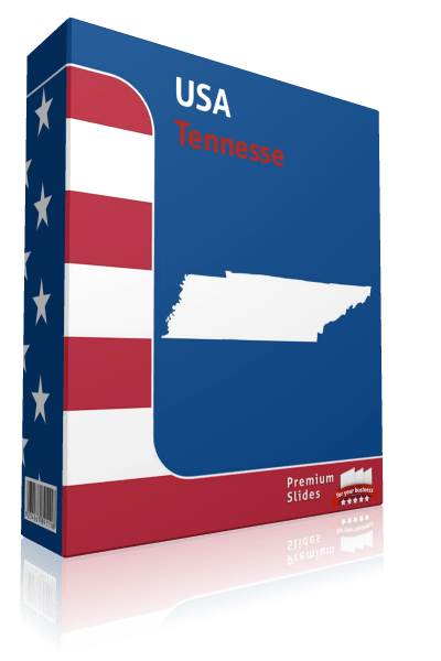 Tennessee County Map Template for PowerPoint