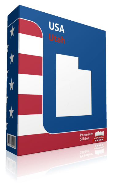 Utah County Map Template for PowerPoint