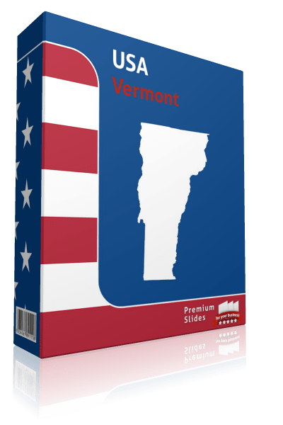 Vermont County Map Template for PowerPoint
