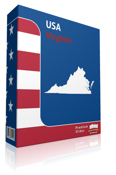Virginia County Map Template for PowerPoint