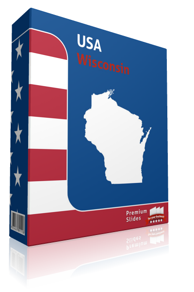 Wisconsin County Map Template for PowerPoint
